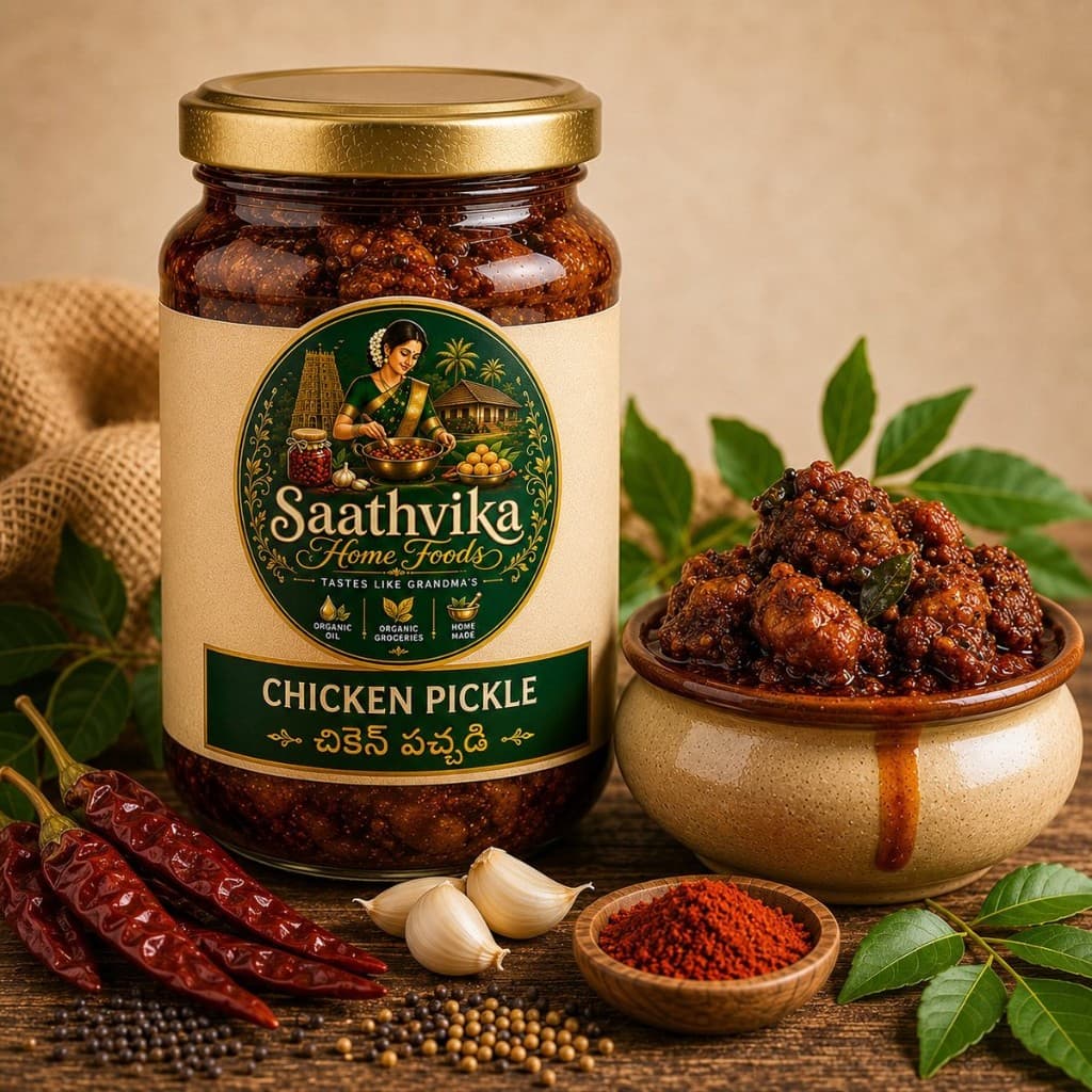 Chicken Bone Pickle (కోడి పచ్చడి) — Andhra homemade food