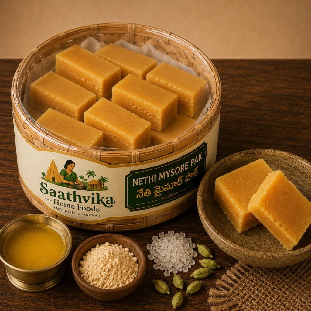 Nethi Mysore Pak (నేతి మైసూర్ పాక్) — Andhra homemade food